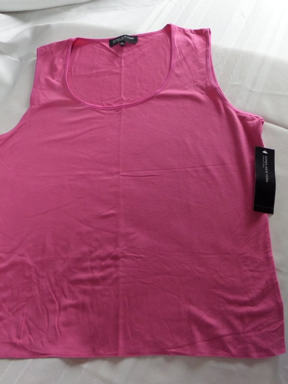 Jones New York Woman's Sleeveless Top Color Pink Size XL NWT